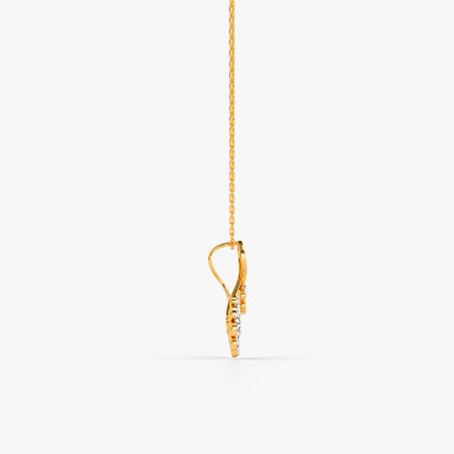 Gold Daisy Dawn Floral Lab Grown Diamond Pendant