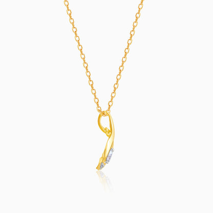 Gold Charming Dew Drops Diamond Pendant