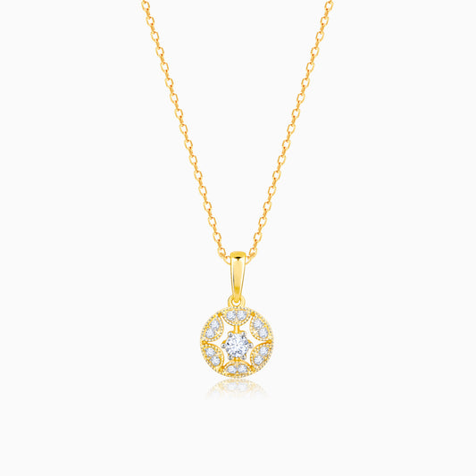 Gold Circle Of Brilliance Diamond Pendant