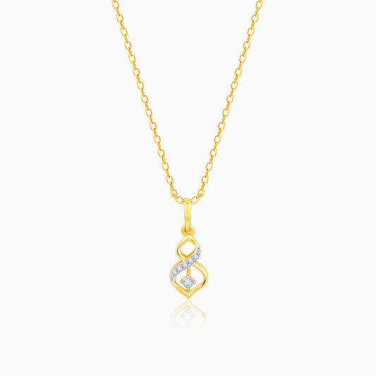 Gold Everlasting Diamond Pendant
