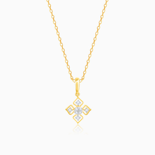 Gold Dazzling Diamond Pendant