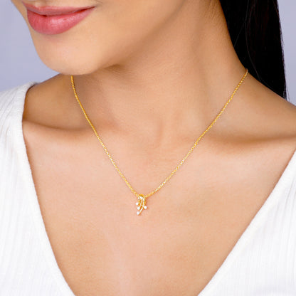 Gold Star-Trail Diamond Pendant