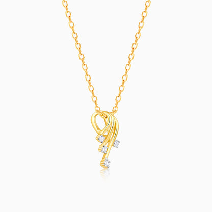 Gold Star-Trail Diamond Pendant