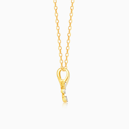 Gold Star-Trail Diamond Pendant
