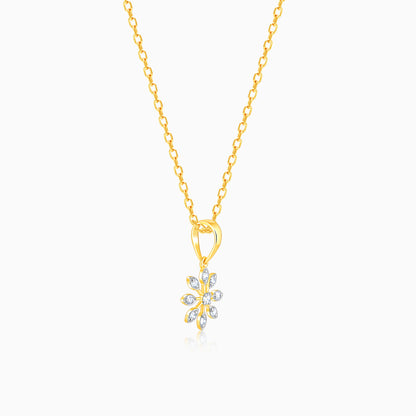 Gold Blossoming Beauty Diamond Pendant