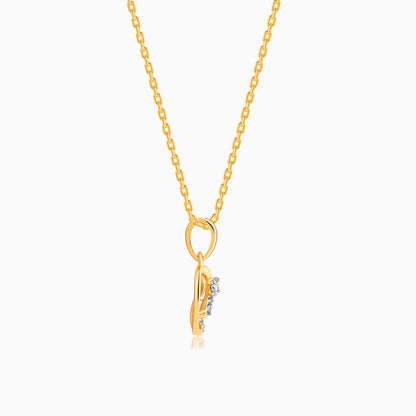 Gold Pearsome Diamond Pendant