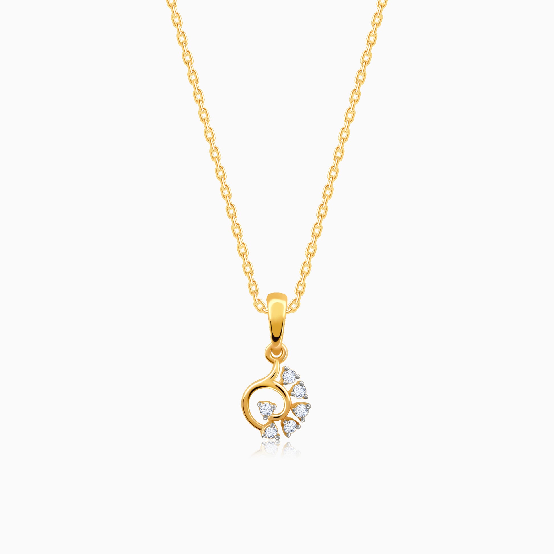 Lab_grown_diamond_Gold_Unfurl_Diamond_Pendant