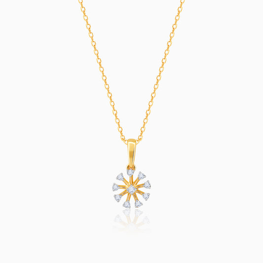 Gold Sparkle Diamond Pendant