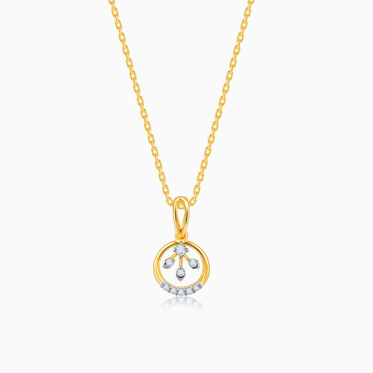 Gold Trance Lab Grown Diamond Pendant