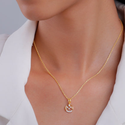 Gold Trance Lab Grown Diamond Pendant