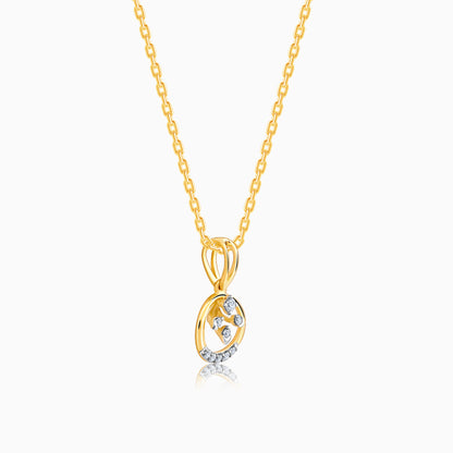Gold Trance Lab Grown Diamond Pendant