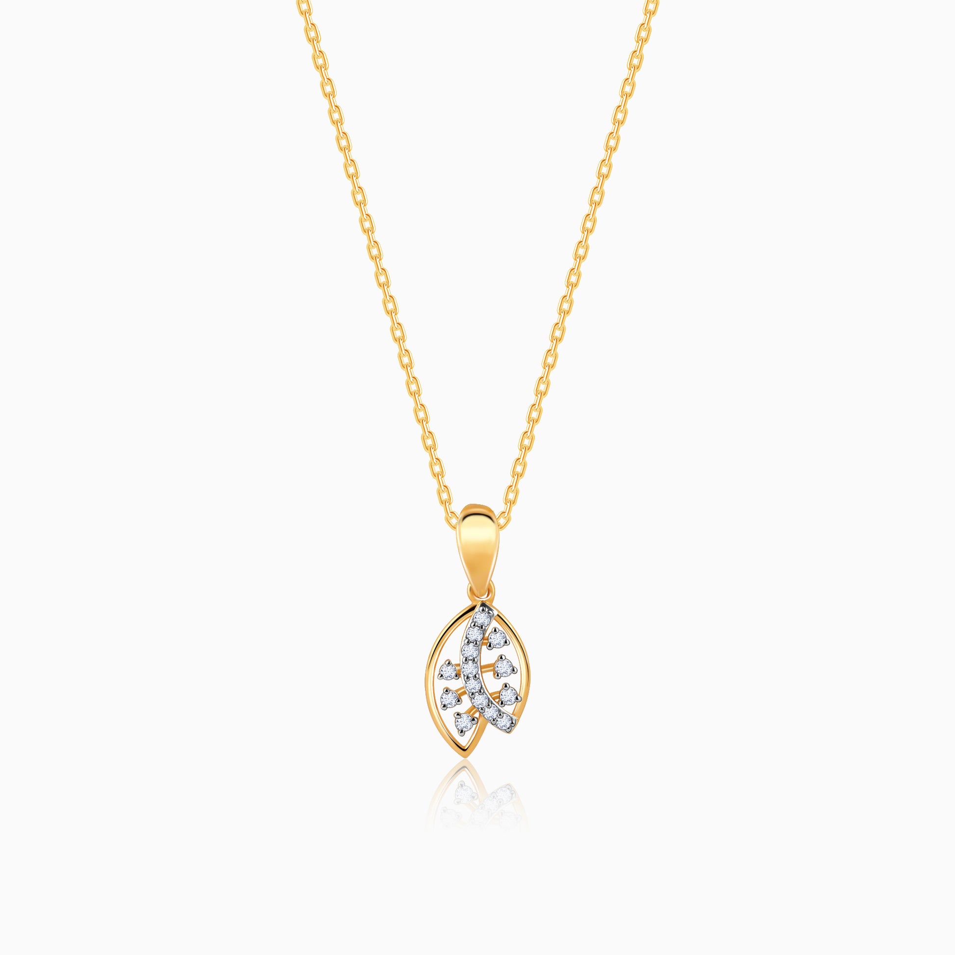 Lab_grown_diamond_Gold_Petioles_Diamond_Pendant