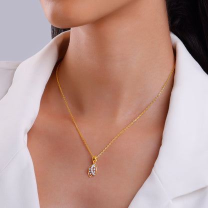 Gold Petioles Diamond Pendant