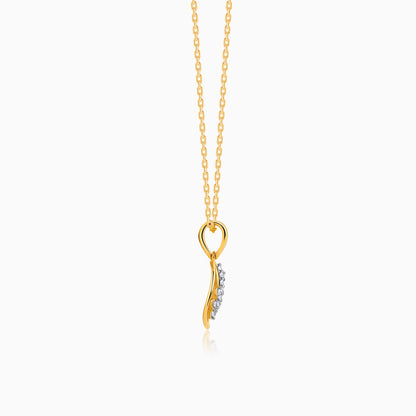 Gold Petioles Diamond Pendant