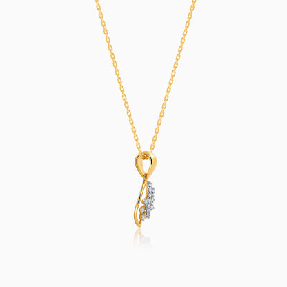 Gold Petioles Diamond Pendant