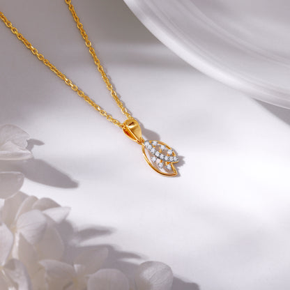 Gold Petioles Diamond Pendant