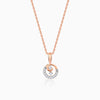 Rose Gold Curled Diamond Pendant