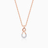 Rose Gold Twinkling Drops Diamond Pendant