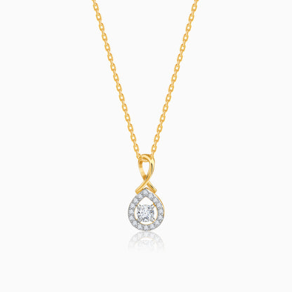 Gold Infinite Drop Lab Grown Diamond Pendant