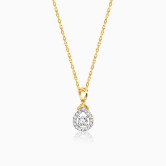 Gold Infinite Drop Lab Grown Diamond Pendant
