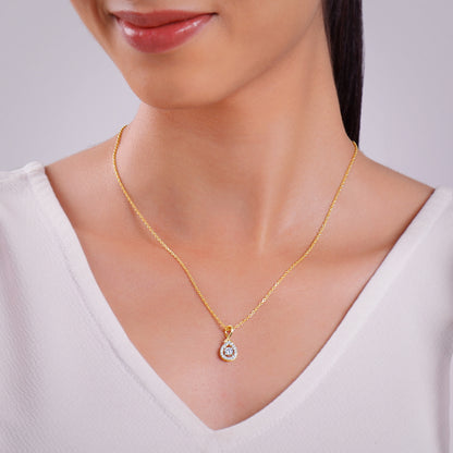 Gold Infinite Drop Lab Grown Diamond Pendant