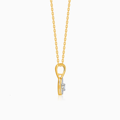 Gold Infinite Drop Lab Grown Diamond Pendant