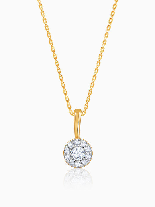 Gold Gorgeous Cluster Diamond Pendant