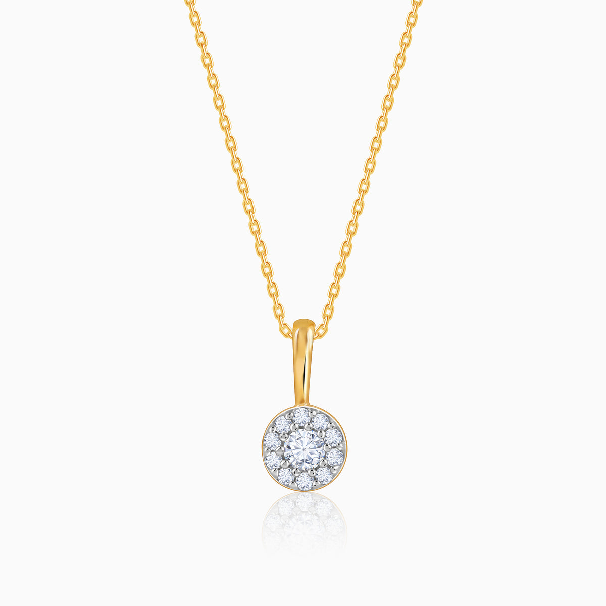 Gold Gorgeous Cluster Diamond Pendant
