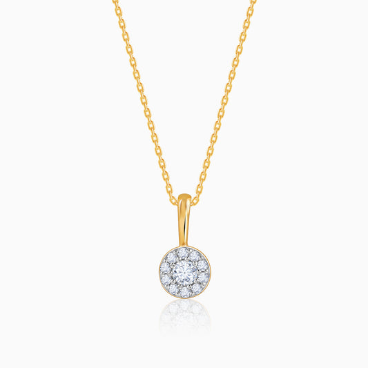Gold Gorgeous Cluster Diamond Pendant