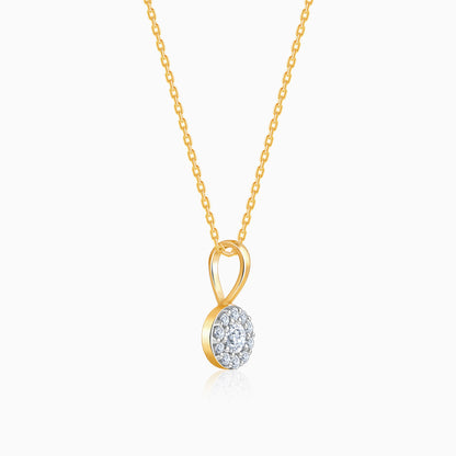 Gold Gorgeous Cluster Diamond Pendant