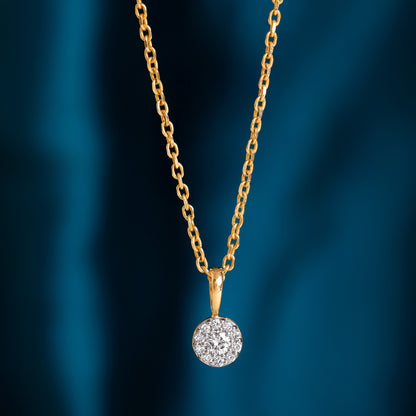 Gold Gorgeous Cluster Diamond Pendant