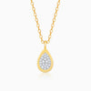 Gold Charming Drop Diamond Pendant