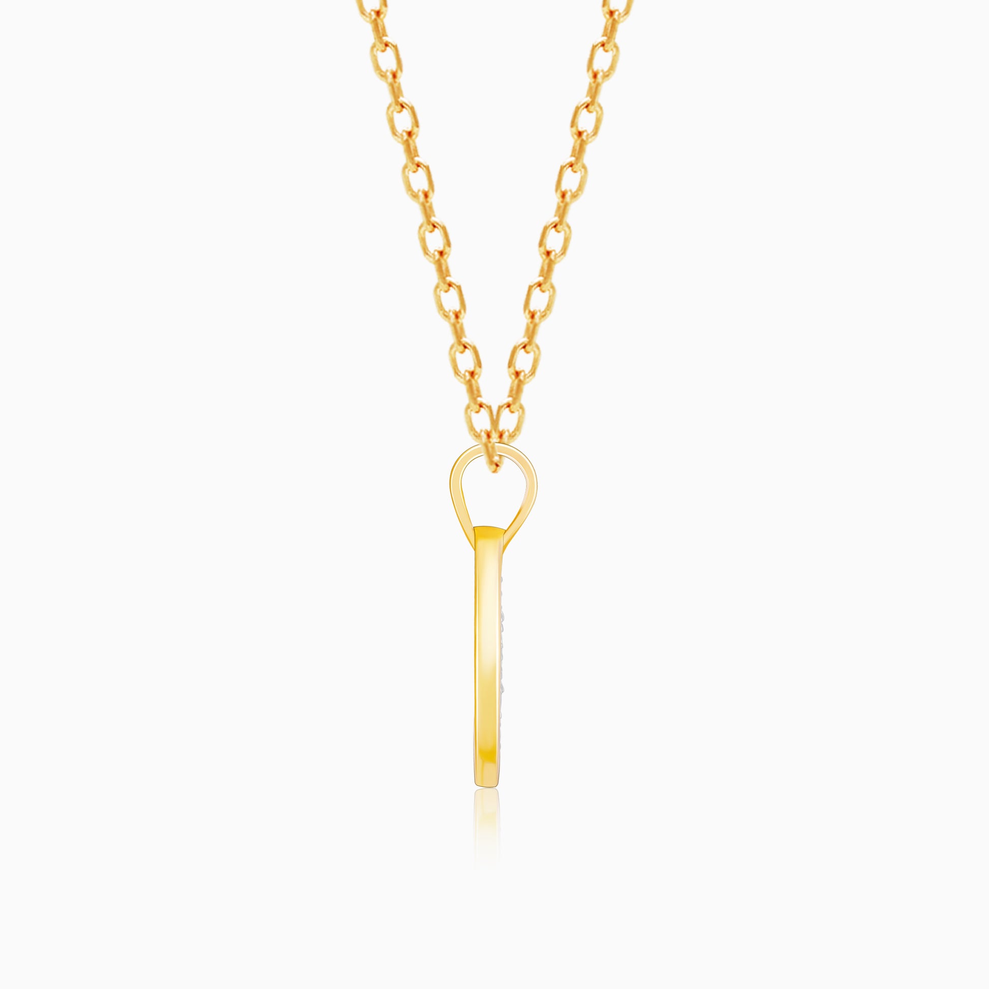Gold Charming Drop Diamond Pendant