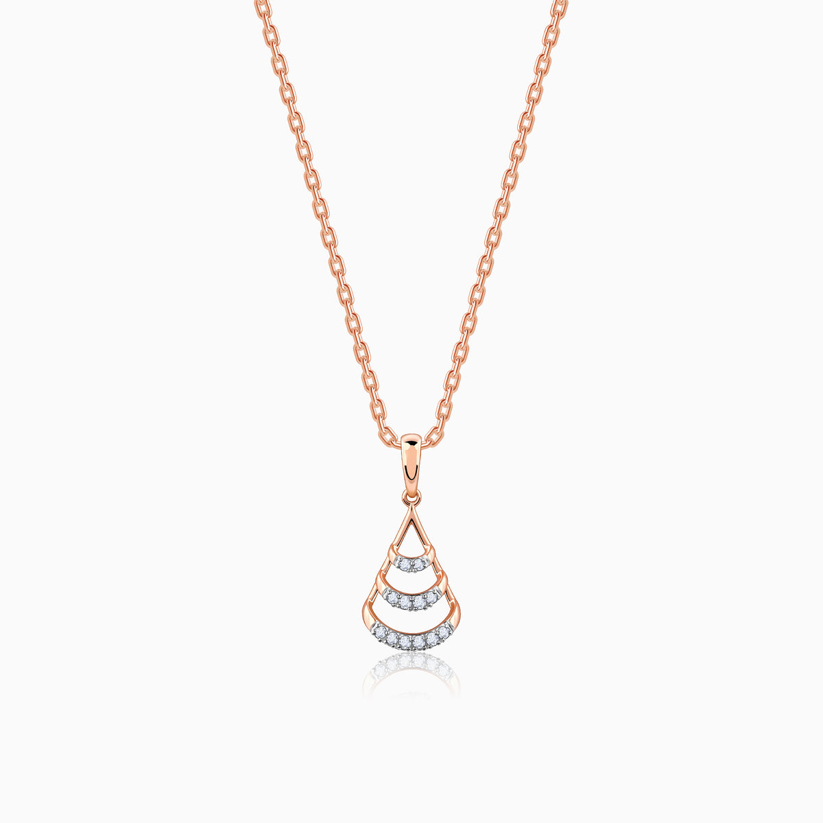 Rose Gold Globule Diamond Pendant