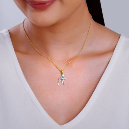 Gold Jai Sri Krishna Lab Grown Diamond Pendant