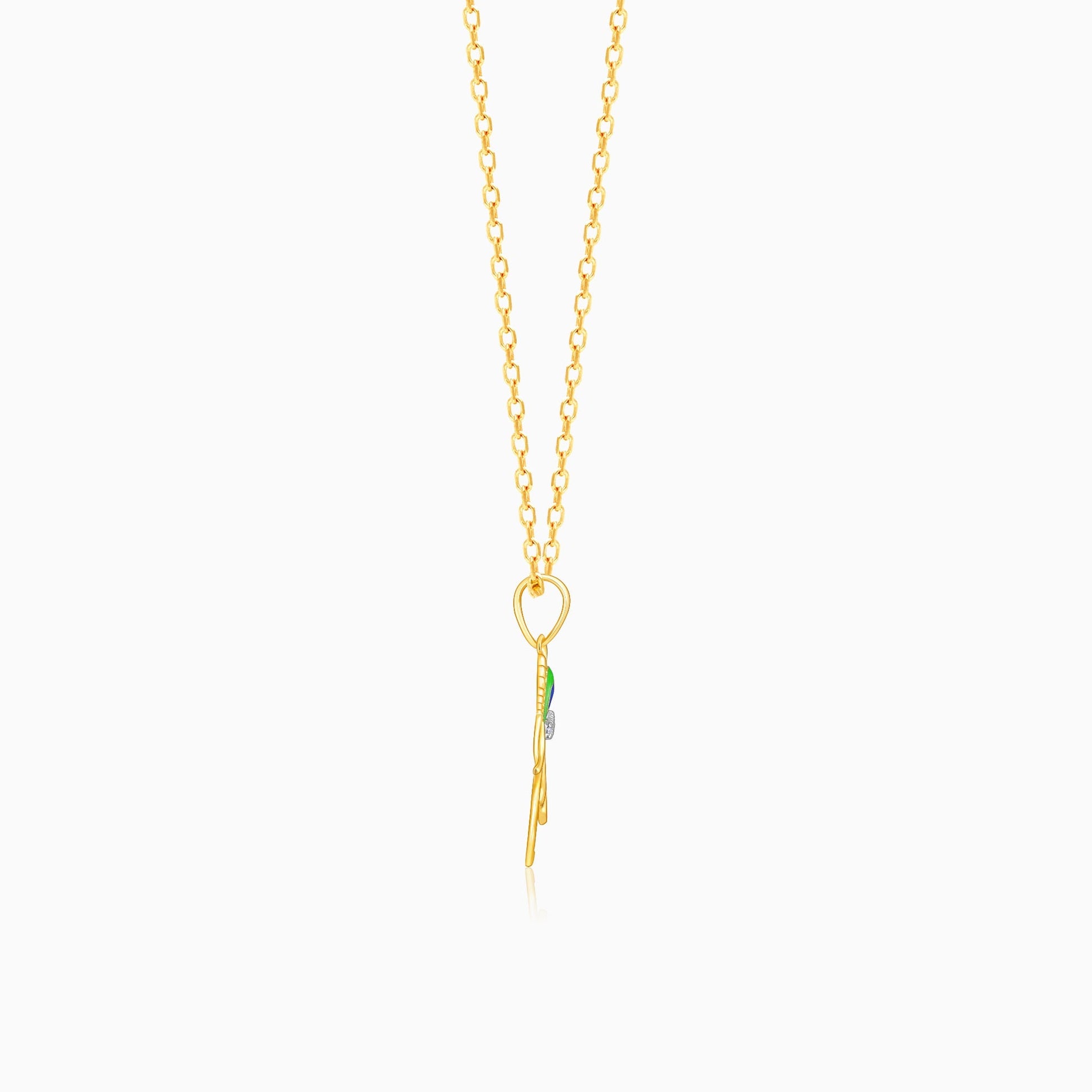Gold Jai Sri Krishna Lab Grown Diamond Pendant