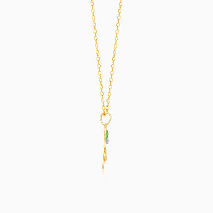 Gold Jai Sri Krishna Lab Grown Diamond Pendant