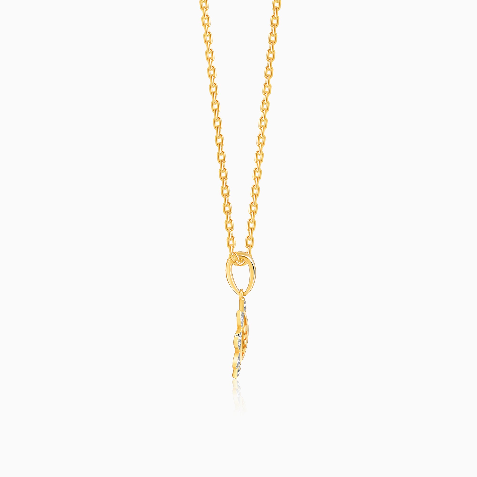 Gold Radiant Om Lab Grown Diamond Pendant - view 5