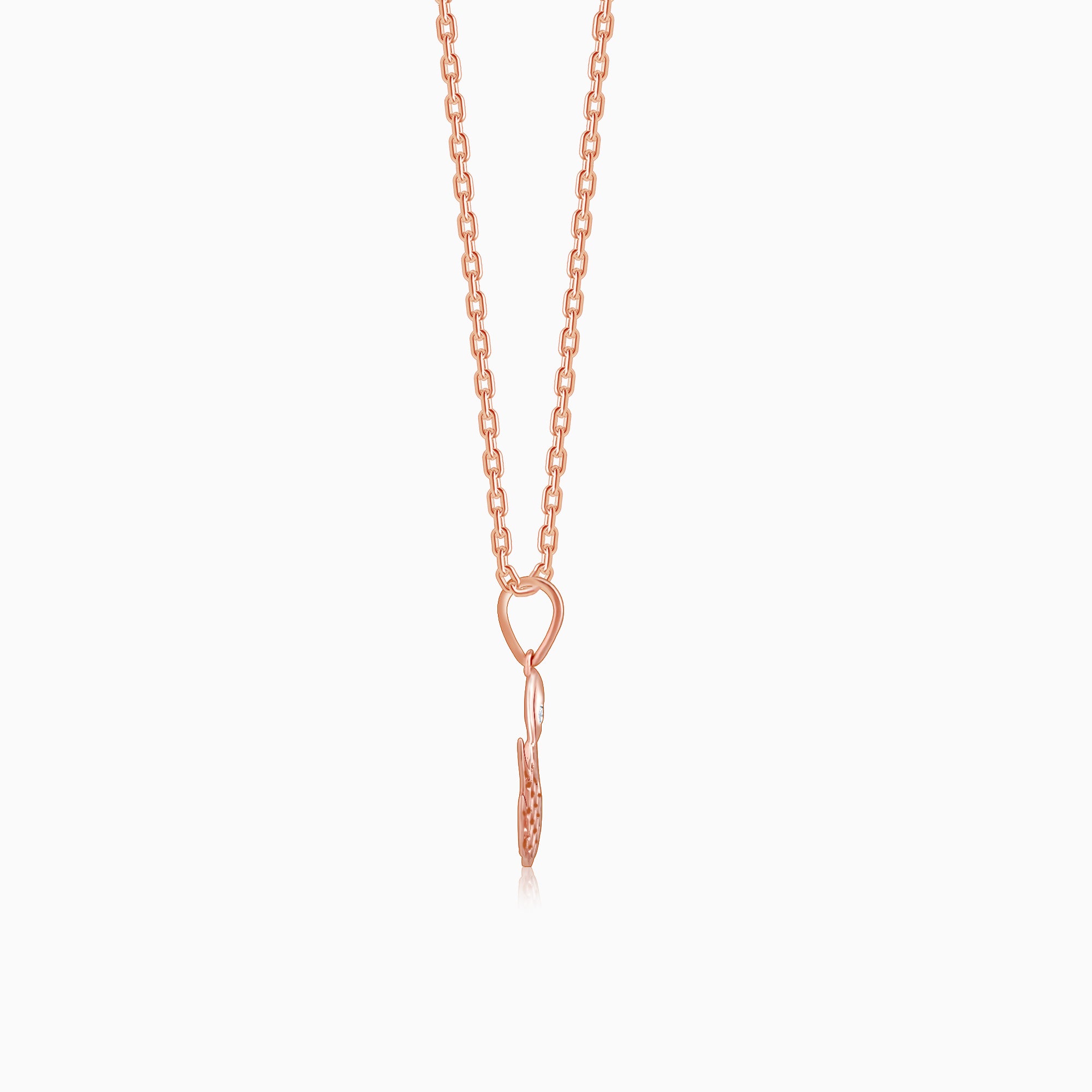 Rose Gold Mesmerising Swan Diamond Pendant - view 5