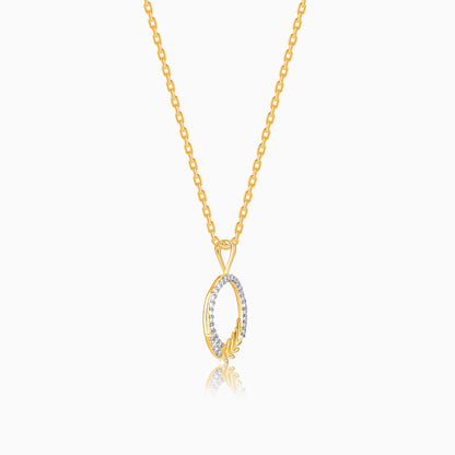 Gold Enchanted Foliage Lab Grown Diamond Pendant
