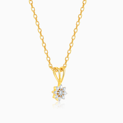 Gold Flower Power Diamond Pendant
