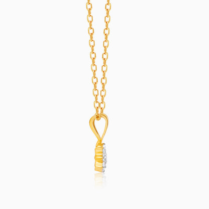 Gold Flower Power Diamond Pendant