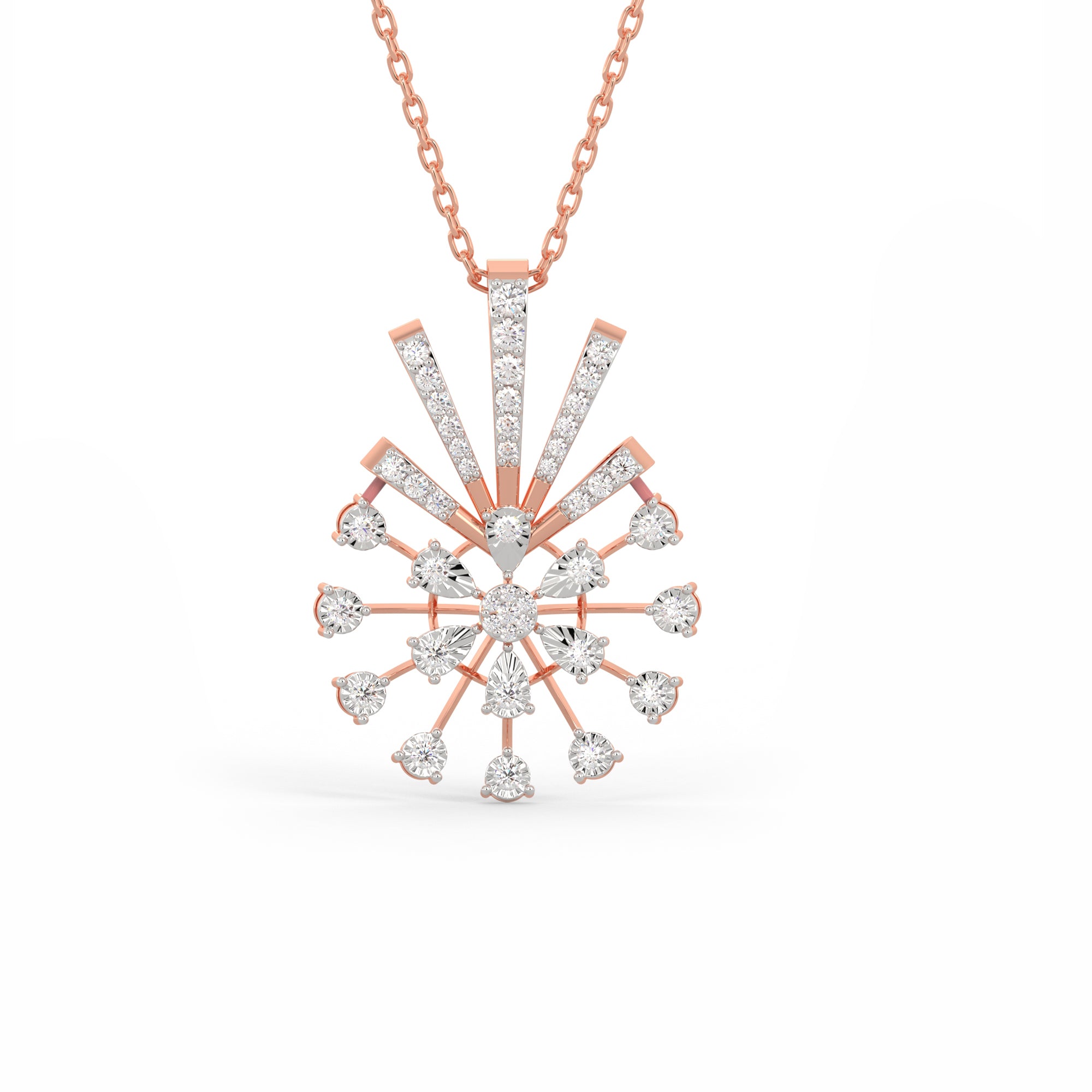 Rose Gold Sinhaparni Diamond Pendant - Image 1