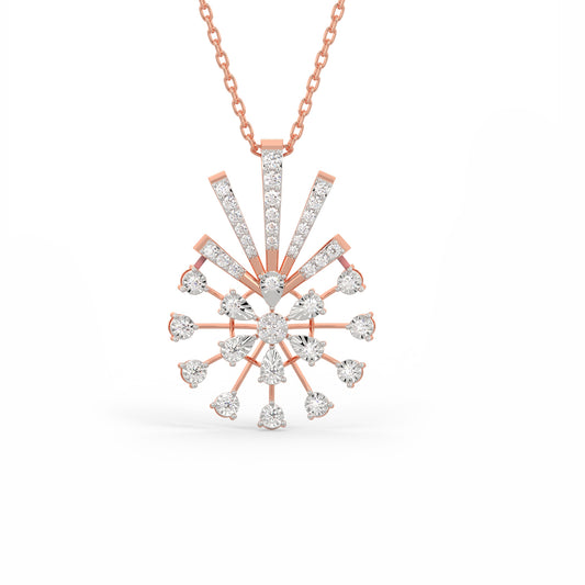 Rose Gold Sinhaparni Diamond Pendant