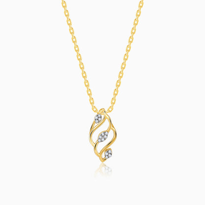Gold Flare Diamond Pendant