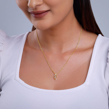 Gold Flare Diamond Pendant