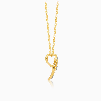 Gold Flare Diamond Pendant