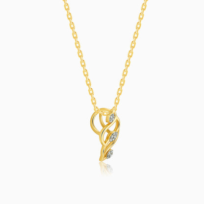 Gold Flare Diamond Pendant