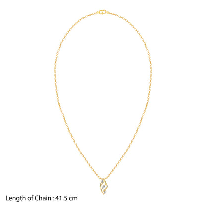 Gold Flare Diamond Pendant