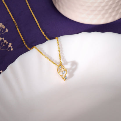 Gold Flare Diamond Pendant